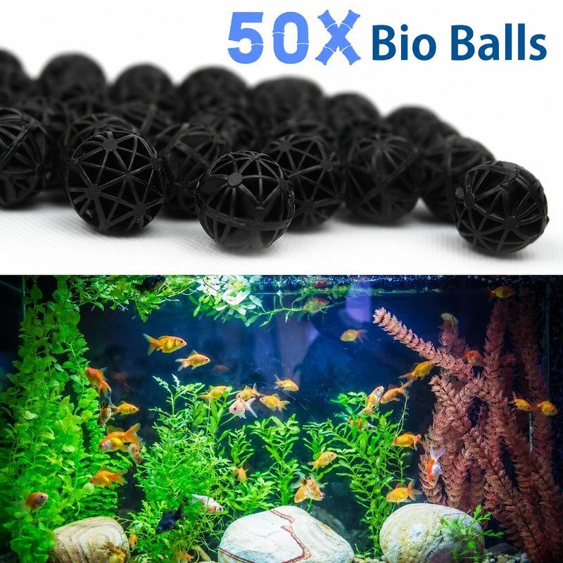 Aquarium Fish Ball - 50 Adet 16mm Akvaryum Biyolojik Filtre
