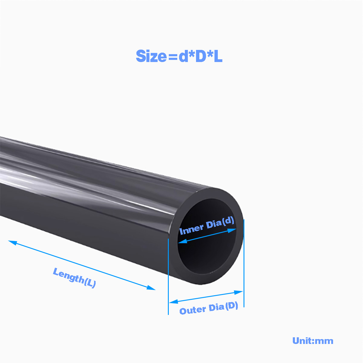 Aquarium Fish Youtube - Siyah PVC Plastik Boru Içi Boş