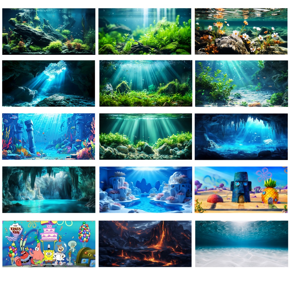 Akvaryum Arka Plan Etiketi 80x - Aquarium Fish Wallpaper incelemesi ve fiyatı