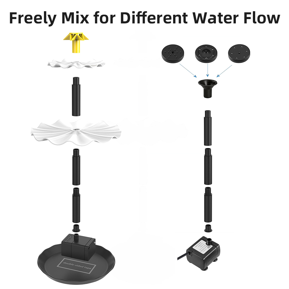Güneş çeşme pompa kuş banyosu  - Aquarium Fish Accessories incelemesi ve fiyatı